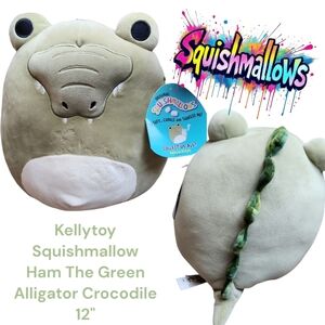 Squishmallow Ham The Green Alligator Crocodile 12" NWT